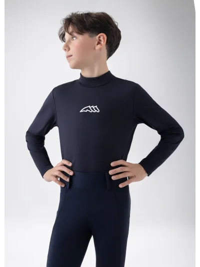 Navy junior second skin with logo on the back EQJIN - Equiline - imagen 2
